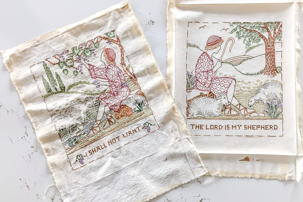 Two embroidery samplers.