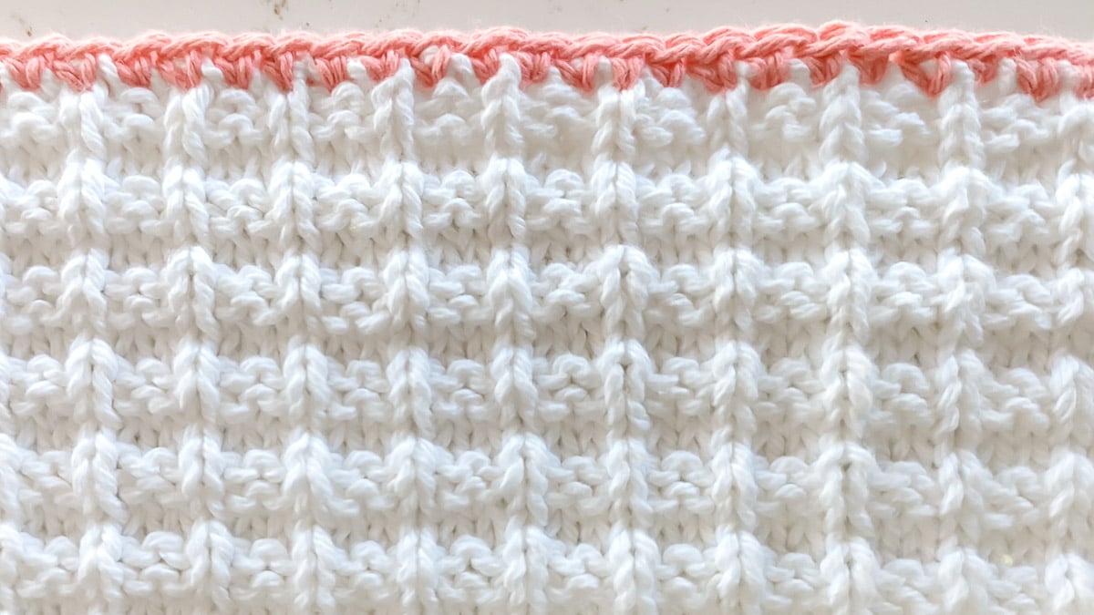 Add a Crochet Border to Knitted Piece