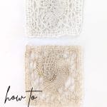 Vintage lace before and after cleaning