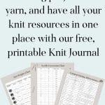 Three pages of Knit Journal and Organizer.