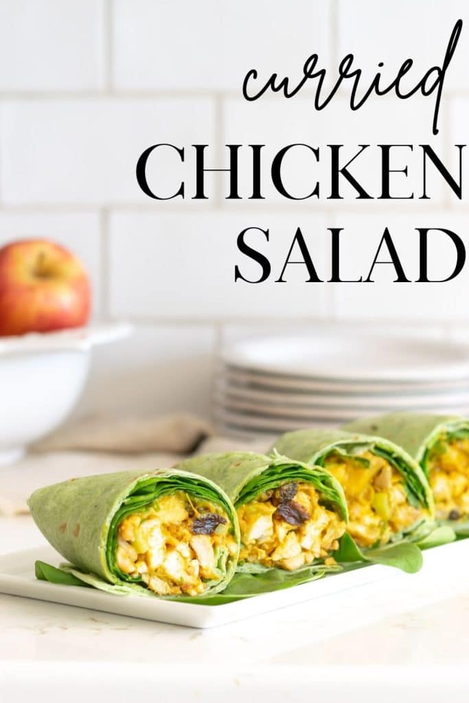 Curried chicken salad wraps