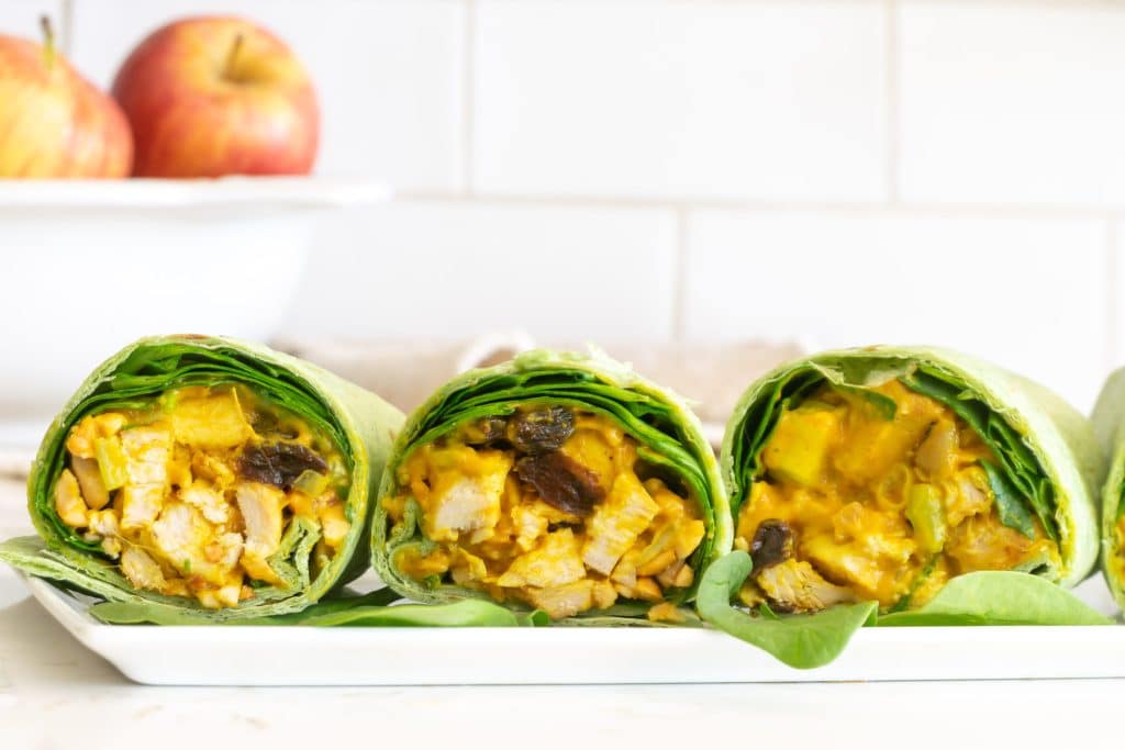 curried chicken salad wraps.