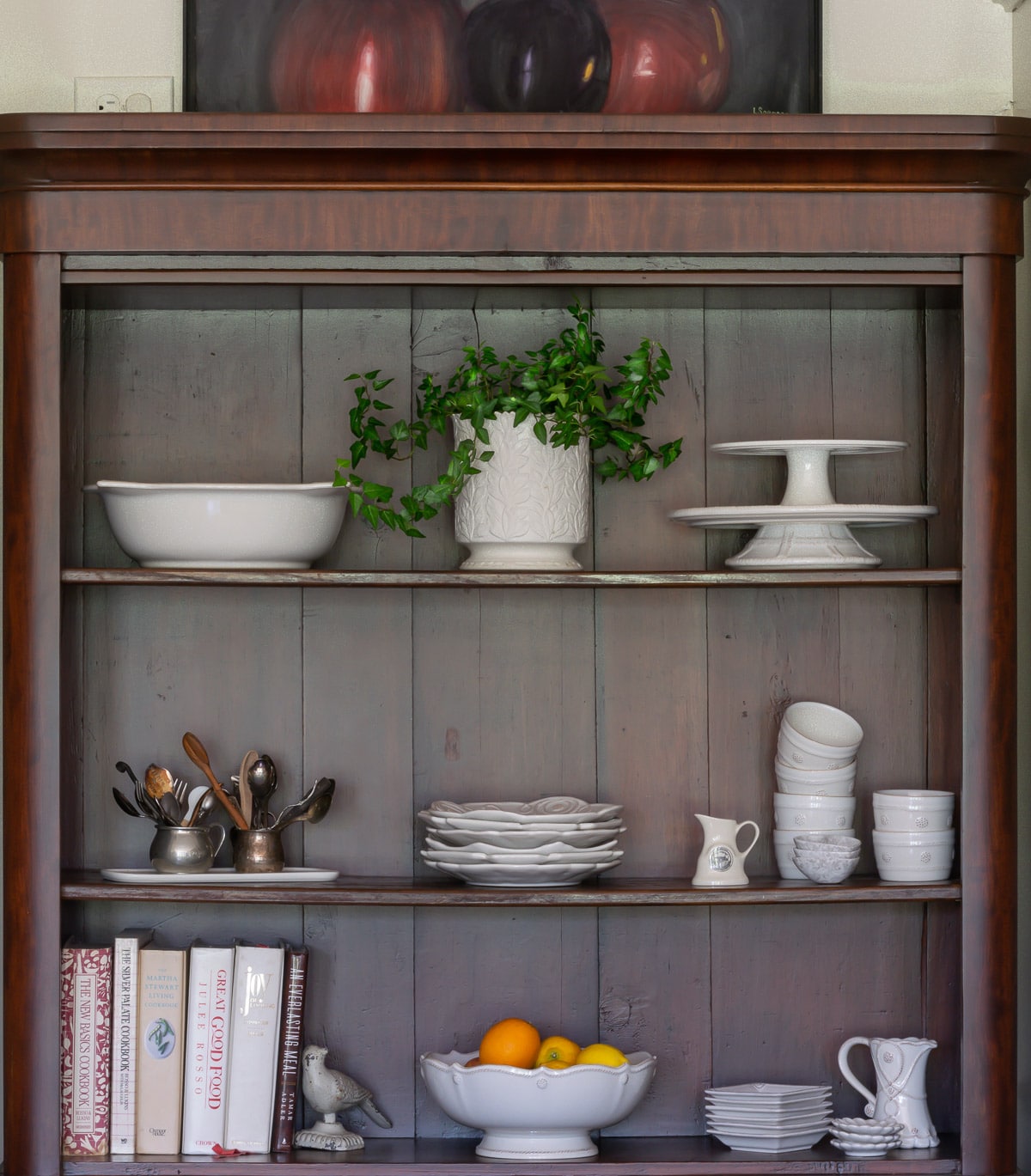 How to Decorate a Kitchen Hutch · Nourish and Nestle