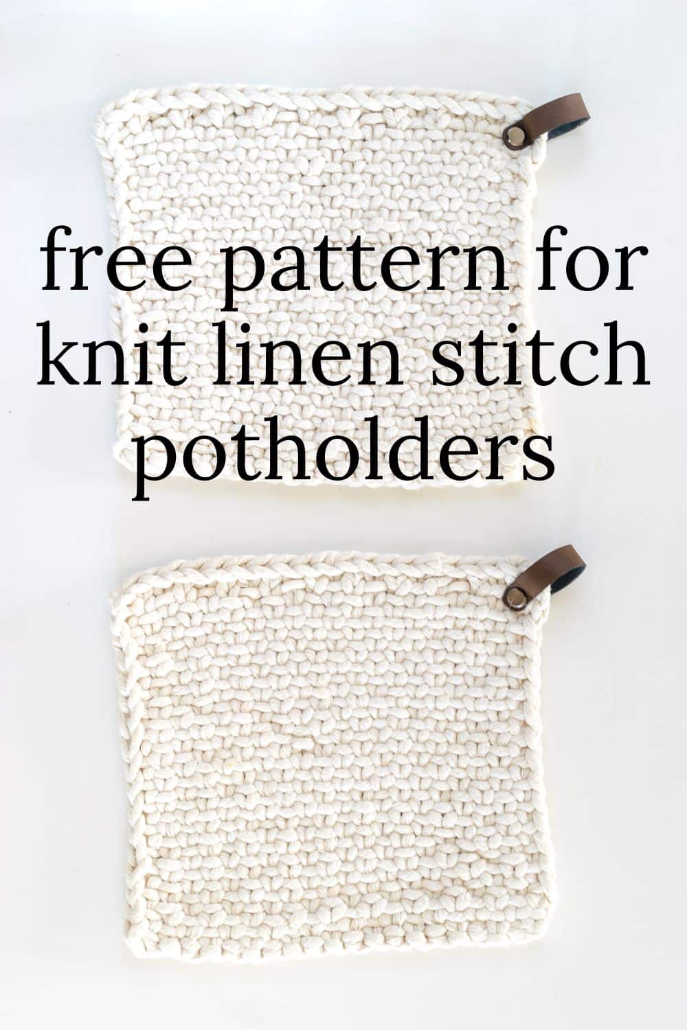 Knit Potholder Pattern Using the Linen Stitch · Nourish and Nestle