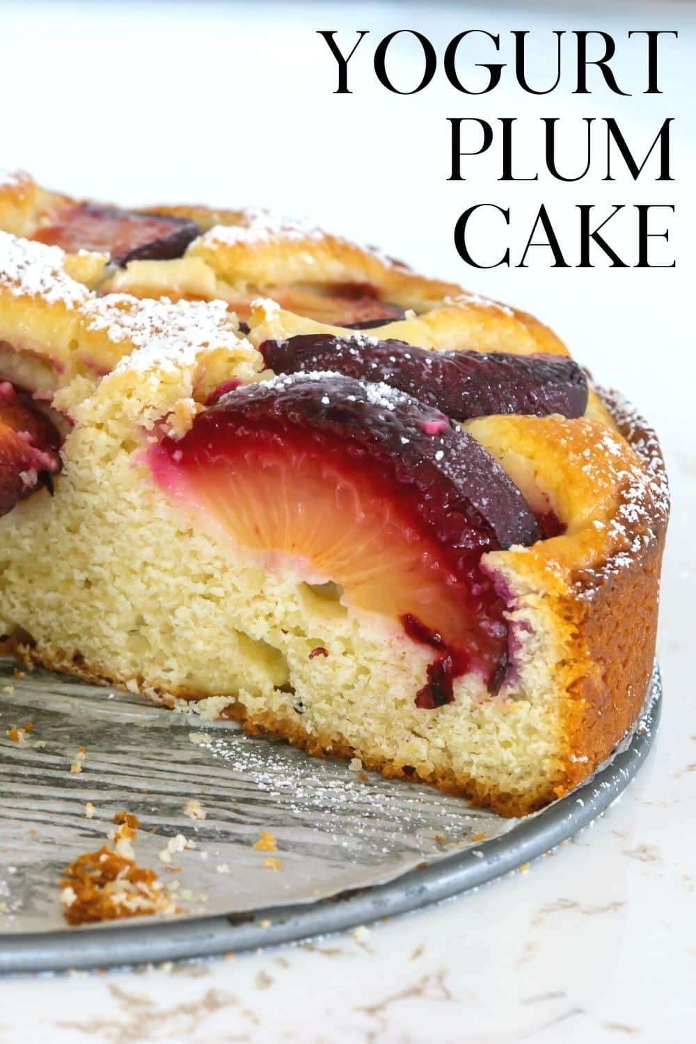 Yogurt Plum Cake · Nourish and Nestle