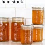 Several jars of ham stock.