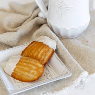Maple Glazed Madeleines with a cup of tea.