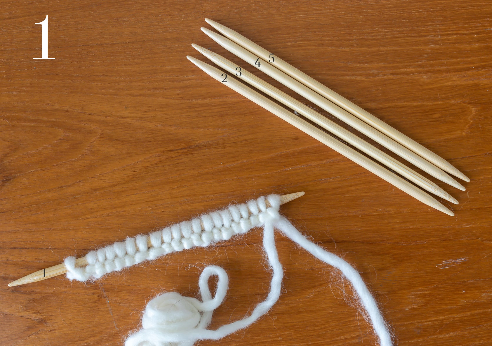 Knit in the Round with Double Pointed Needles · Nourish and Nestle