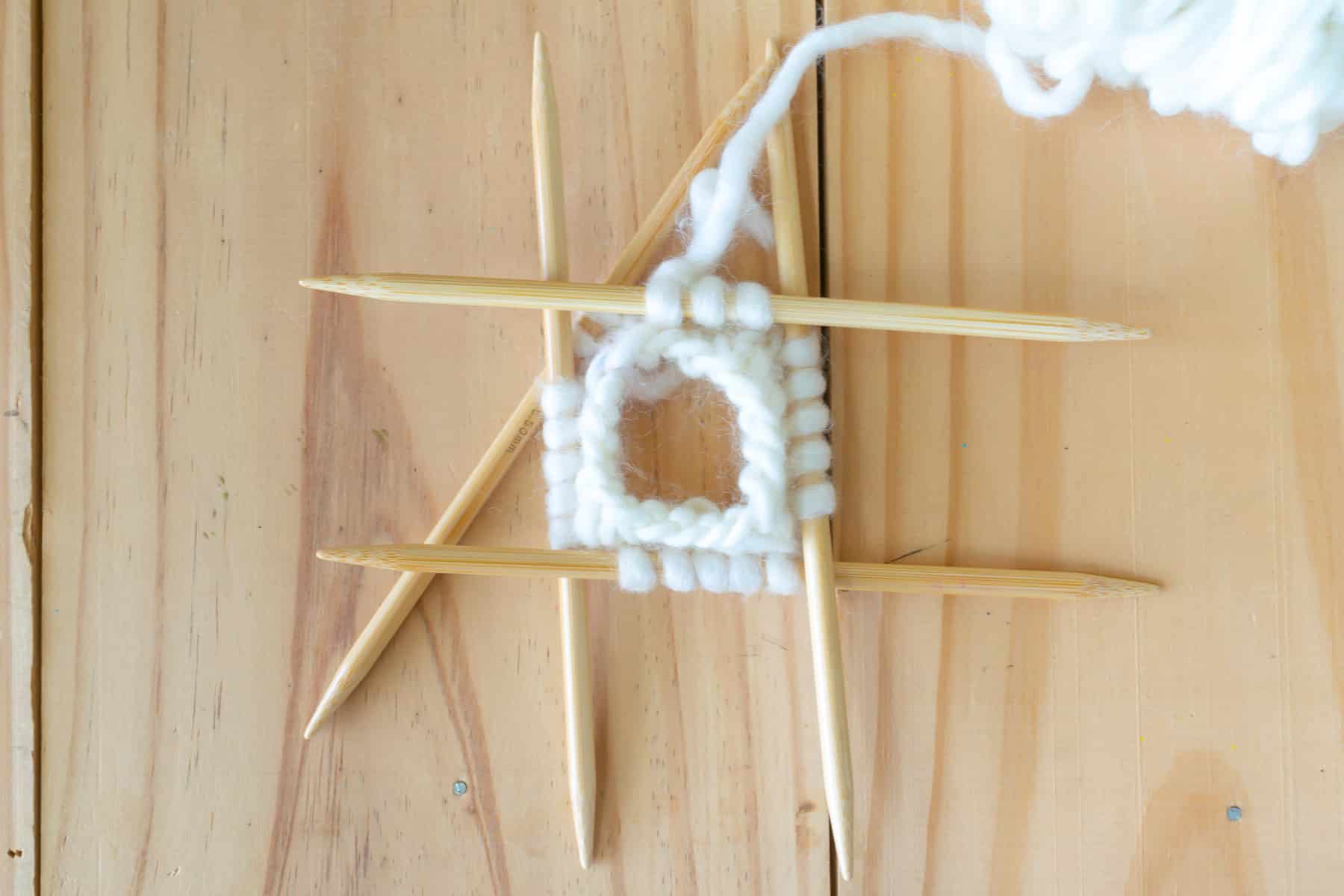 Knit in the Round with Double Pointed Needles
