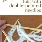 Twisting joining stitches on double pointed needles