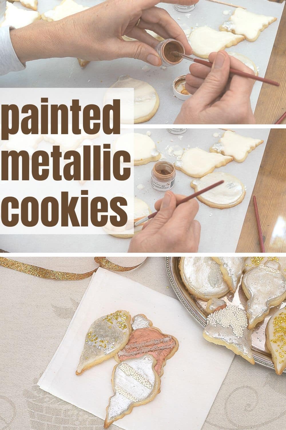 Painted Cookies Using Edible Metallic Paint · Nourish and Nestle