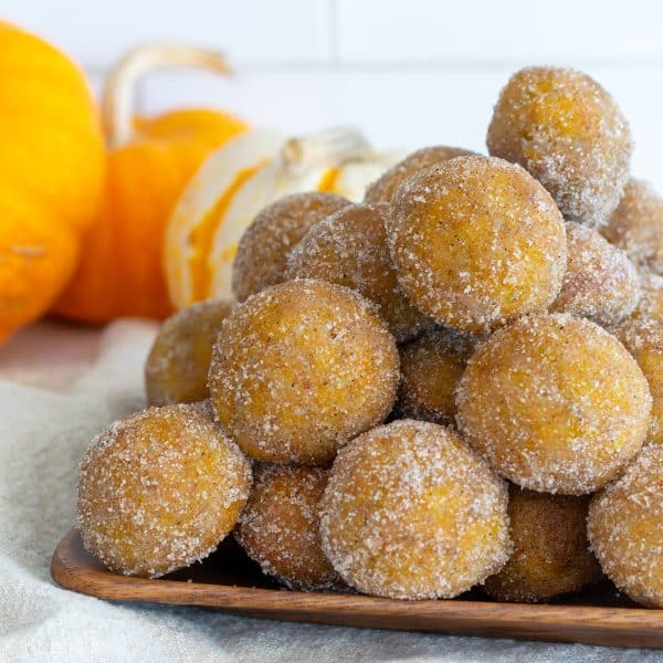 Pumpkin Spice Donut Holes · Nourish and Nestle