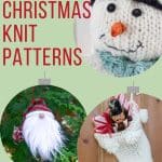 Knit Snowman, Knit Stocking and Knit Gnomes are 3 of the 12 Free Christmas Knitting Patterns shared.