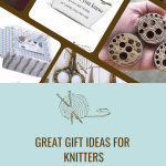 Knit pouch, needle gauge, blocking mat and scissors are some of the Best Gifts for Knitters.