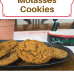 Molasses crinkle cookies on a tray.