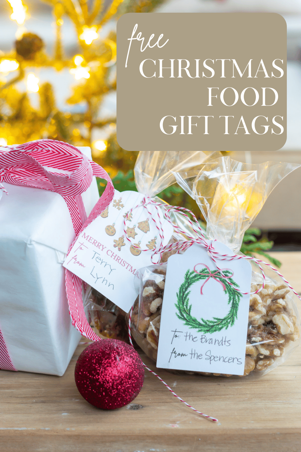 Food Gift Tags for Christmas · Nourish and Nestle