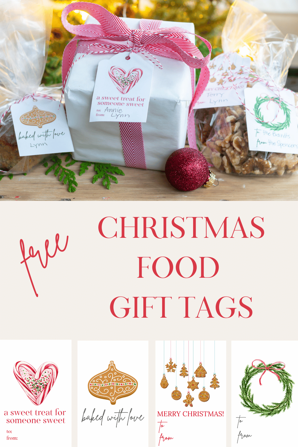Food Gift Tags for Christmas · Nourish and Nestle