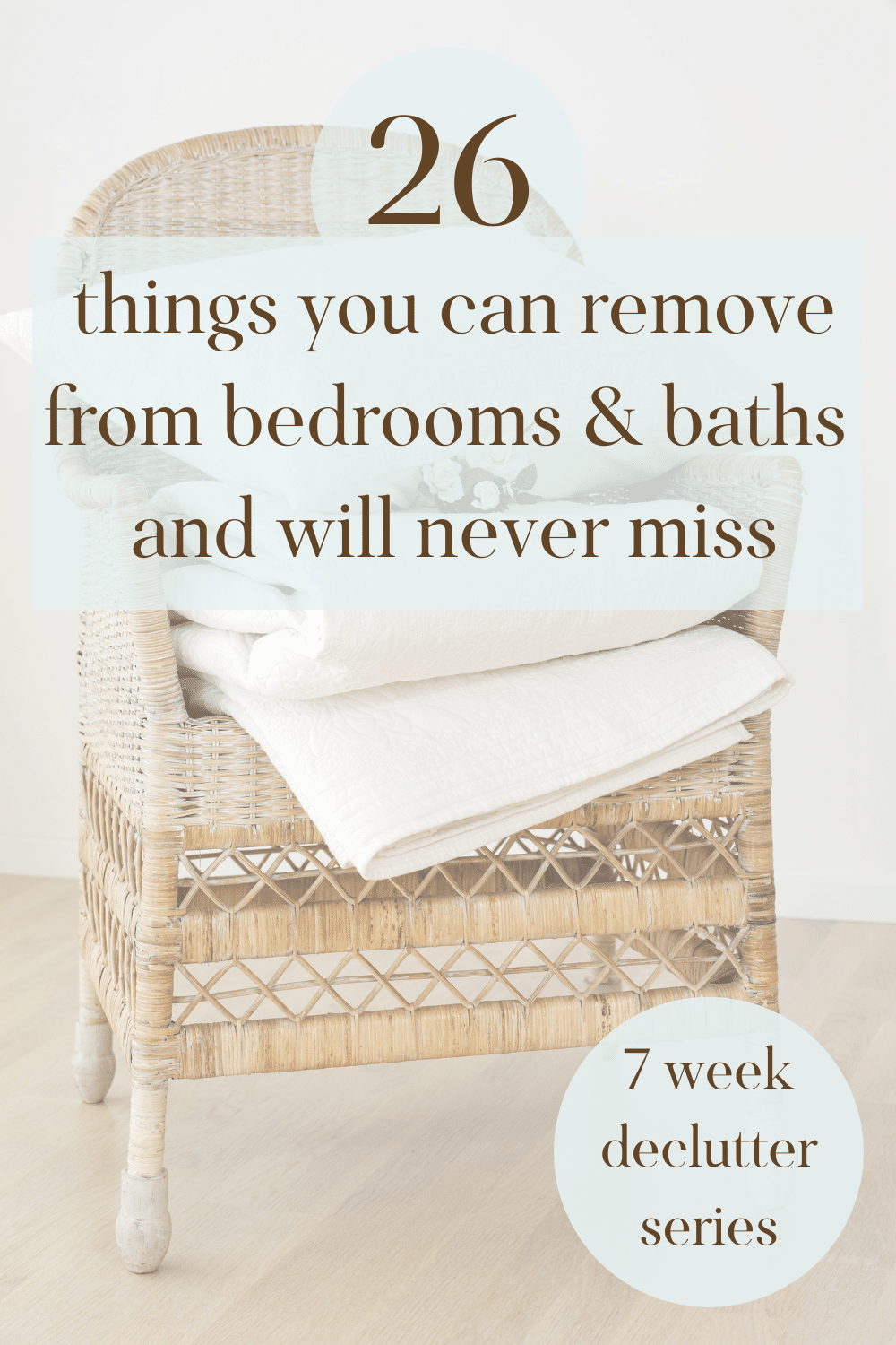 Declutter Checklist for Bedrooms and Bathrooms · Nourish and Nestle