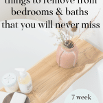Image of bathroom items with text overlay.