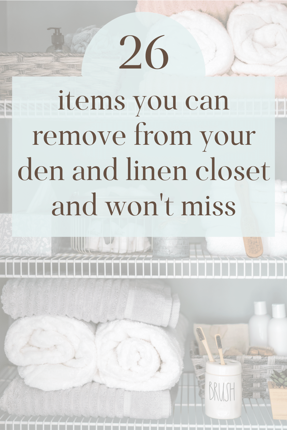 Declutter Your Home Checklist: Den & Linen Closet · Nourish and Nestle