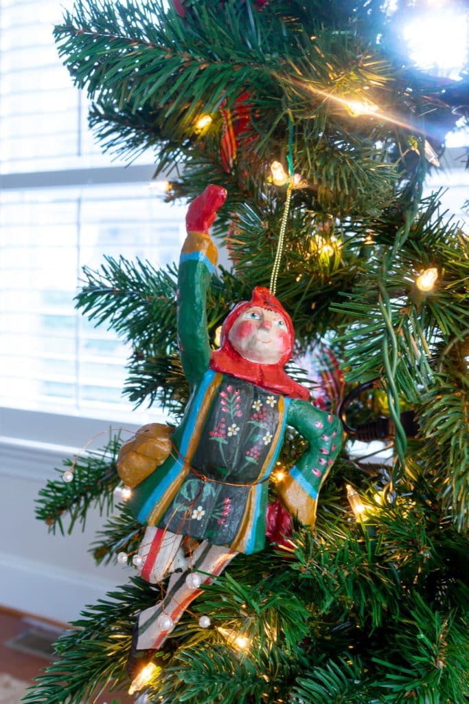 A Christmas tree ornament.