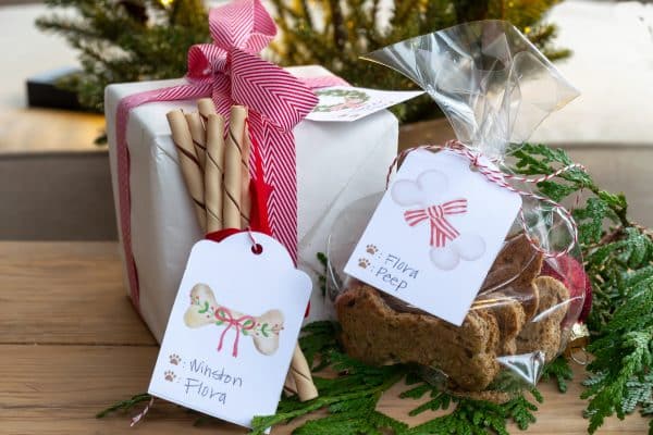 Dog Treat Gift Tags for Christmas · Nourish and Nestle