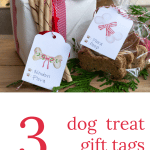 The three designs of Christmas Dog Treat Gift Tags.