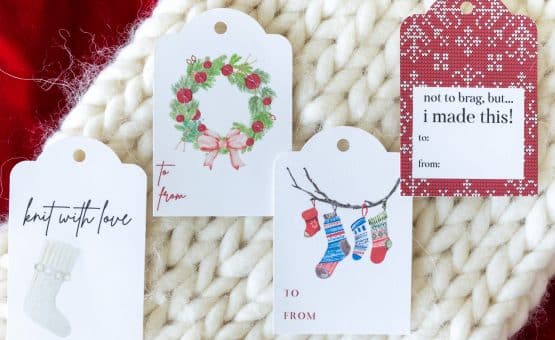 Christmas Knit Gift Tags.