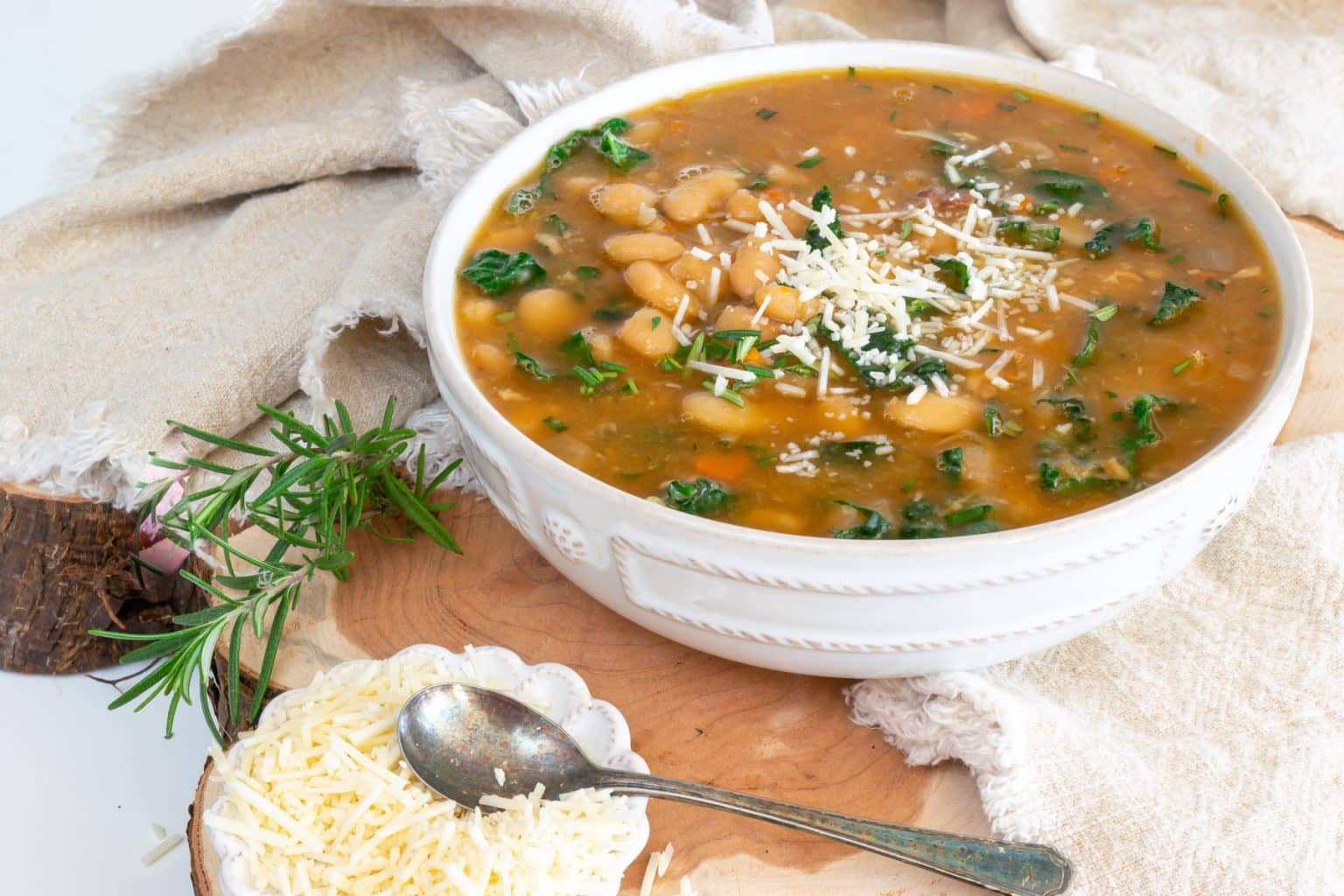 Tuscan White Bean Soup · Nourish and Nestle