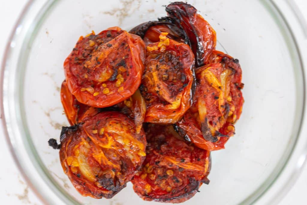 Fire Roasted Tomatoes in a glass jar.