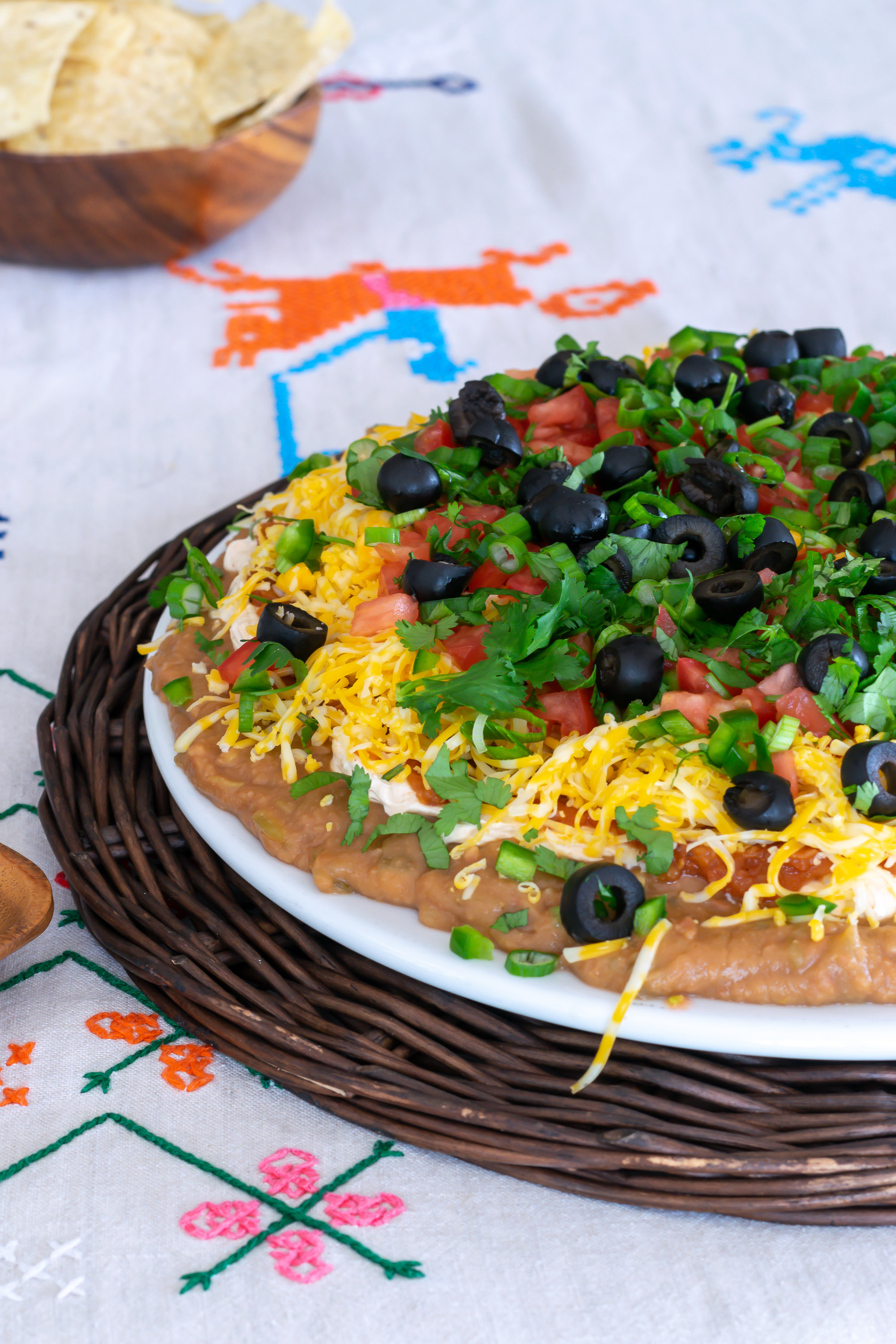 Layered Taco Dip · Nourish and Nestle