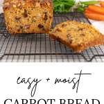 Cut loaf of carrot bread.