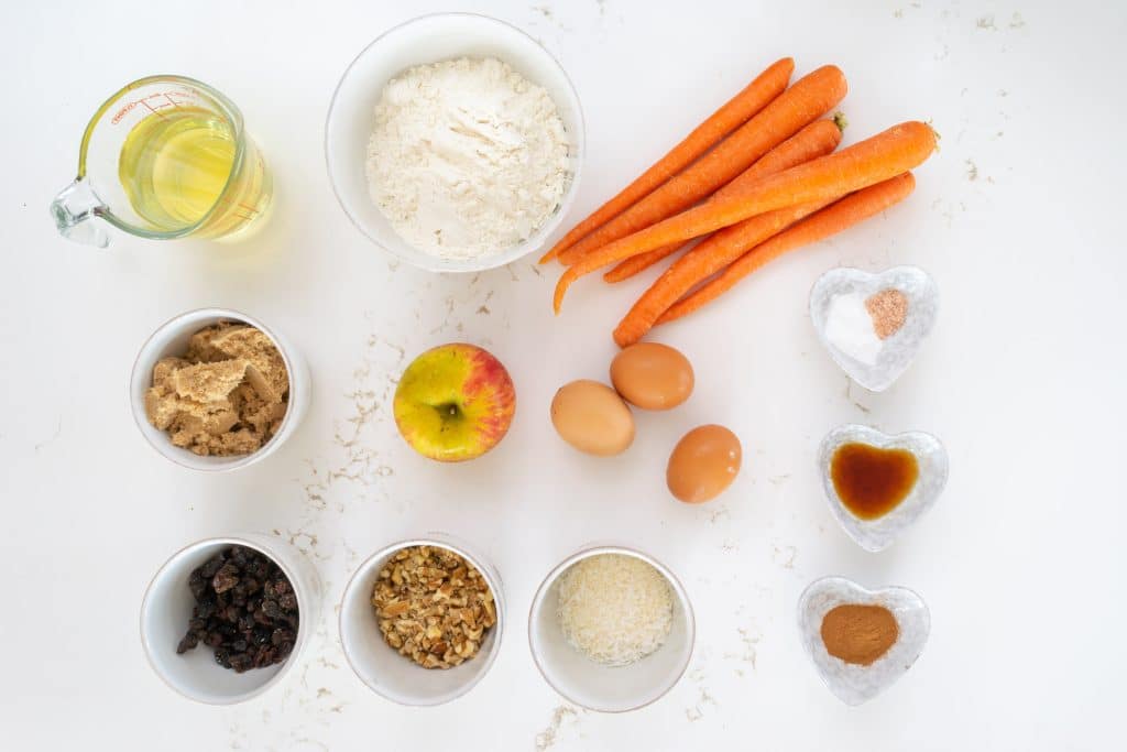Ingredients for Carrot Bread