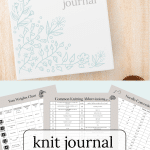 Knit organizer journal and pages from knit organizer.