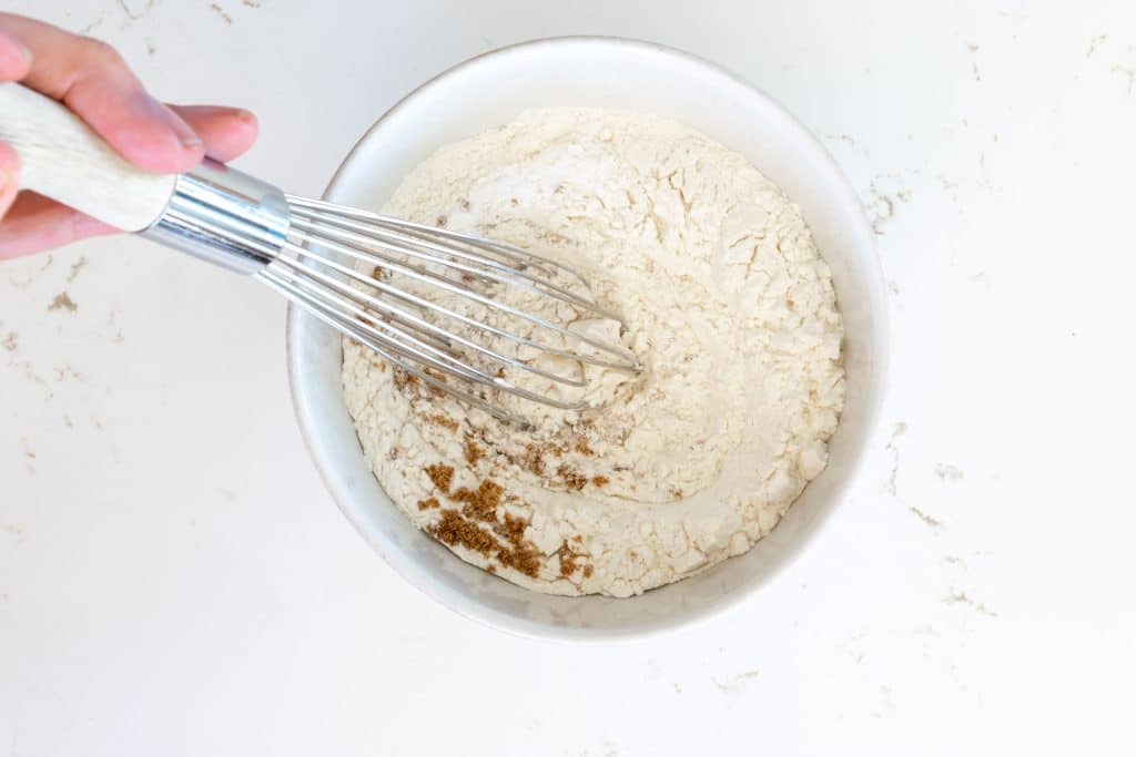 Whisk flour, baking powder, salt and cardamom.