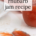 Spoonful of rhubarb jam.