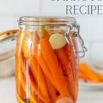 Pickled Carrots in a jar.