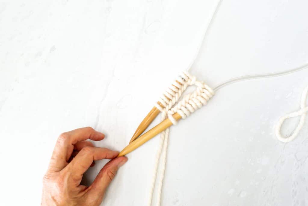 The Magic Loop technique divides stitches in half on the solid needles of circular needles, creating more flexibility.