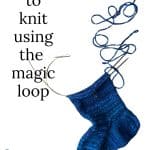 Using Magic Loop to knit a sock.