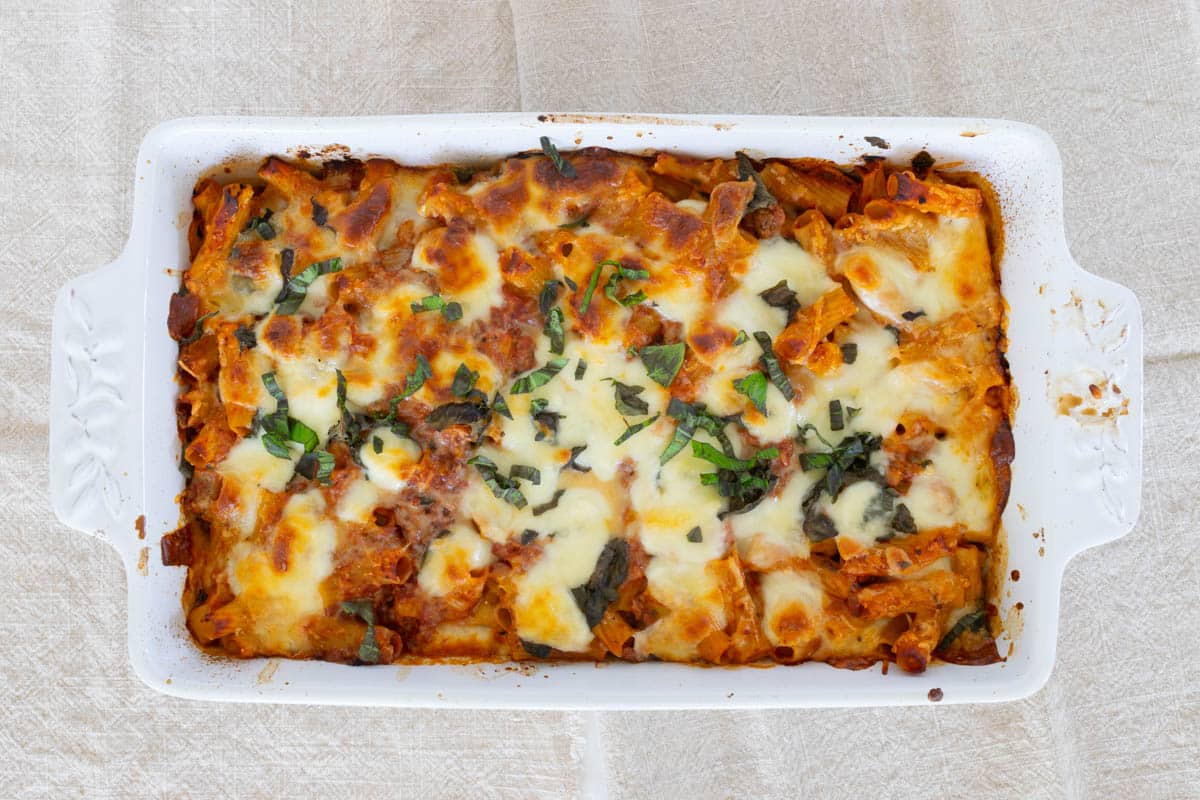 Rigatoni al Forno (Baked Rigatoni) Recipe · Nourish and Nestle