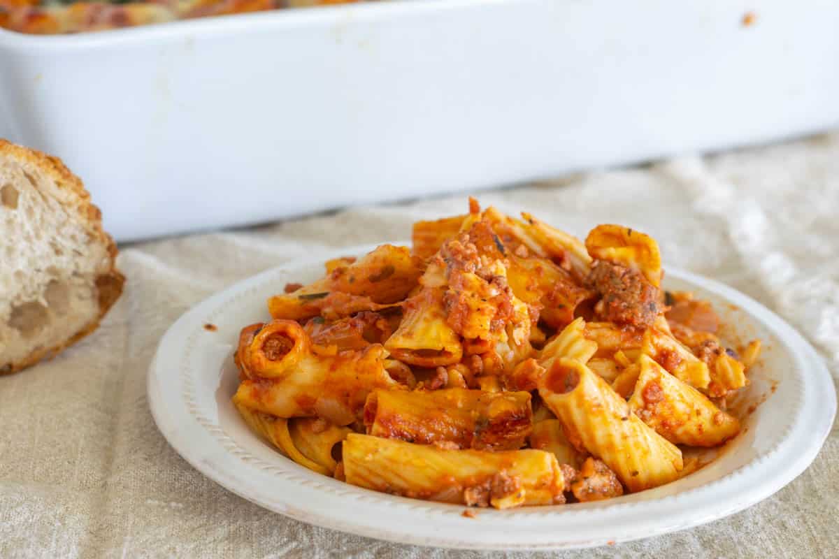Rigatoni al Forno (Baked Rigatoni) Recipe · Nourish and Nestle