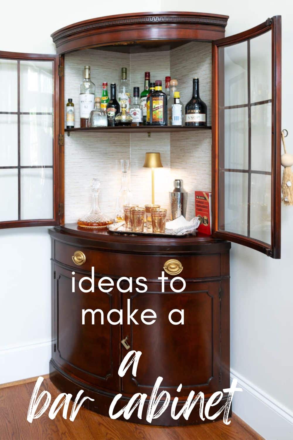 DIY Bar Cabinet from Corner Cabinet · Nourish and Nestle