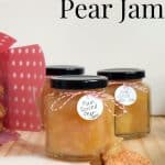 jars of spiced pear jam.