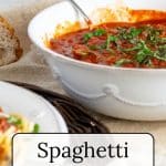 Spaghetti Arrabbiata on a plate.