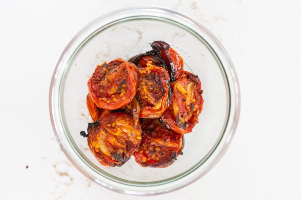 Fire Roasted Tomatoes in a glass jar.