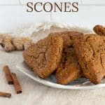 Gingerbread Scones with cinnamon sticks.