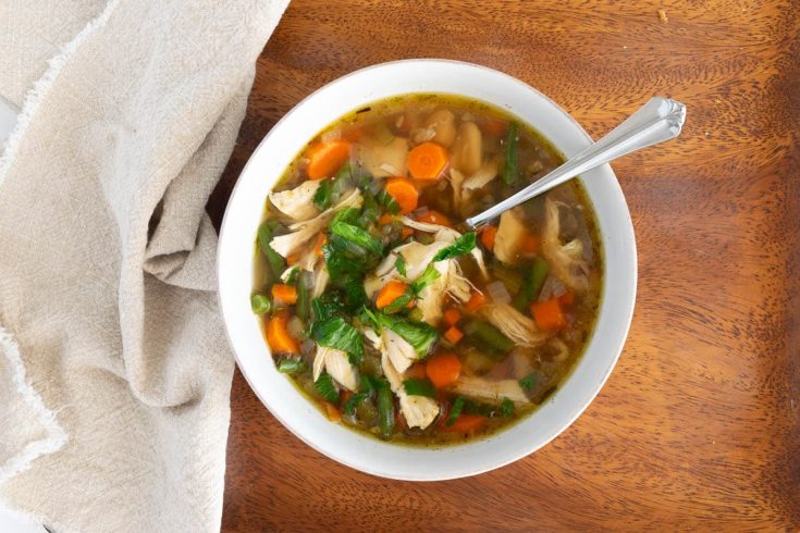 Chicken Vegetable Soup Recipe · Nourish and Nestle