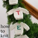 Tiny Knit Sweaters on garland.