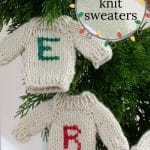 Tiny Knit Sweaters on garland.