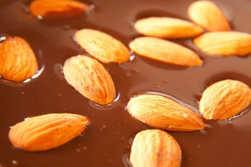 almonds in chocolate